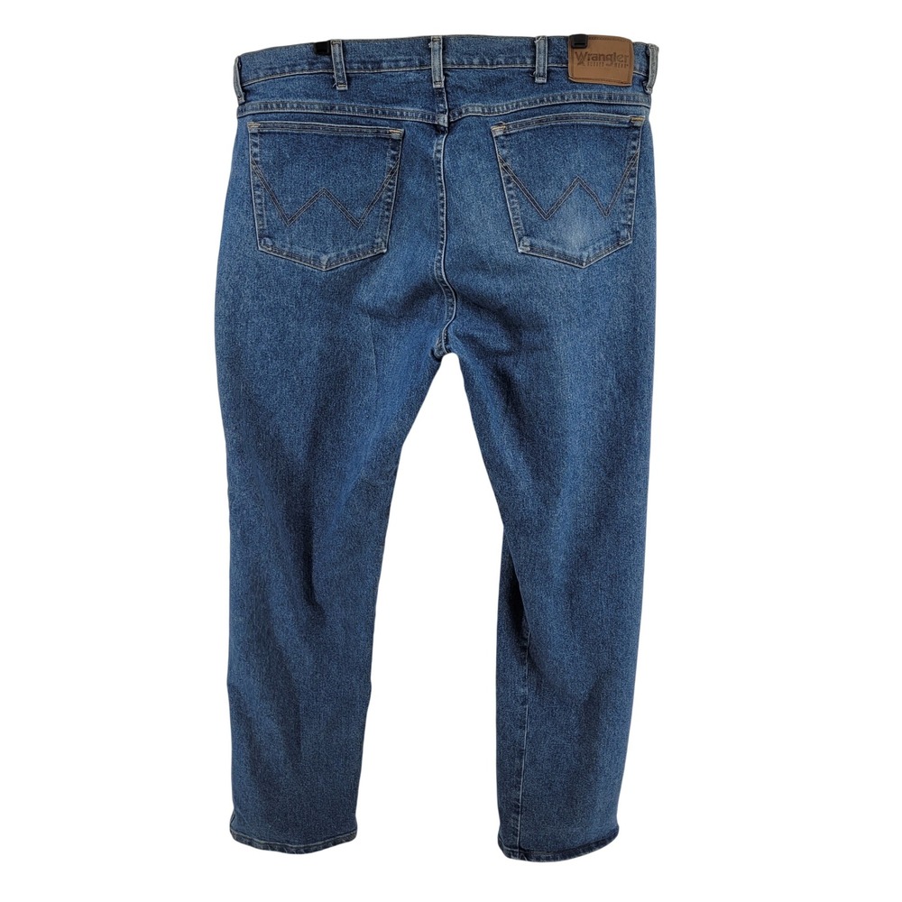 Wrangler Mens Jeans 40x34 Bootcut Blue Denim Cotton Spandex Rugged Wear - Picture 6 of 6